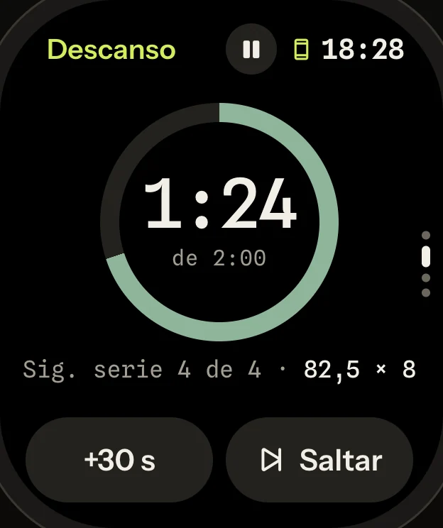 Apple Watch: 1 minute 24 seconds of rest